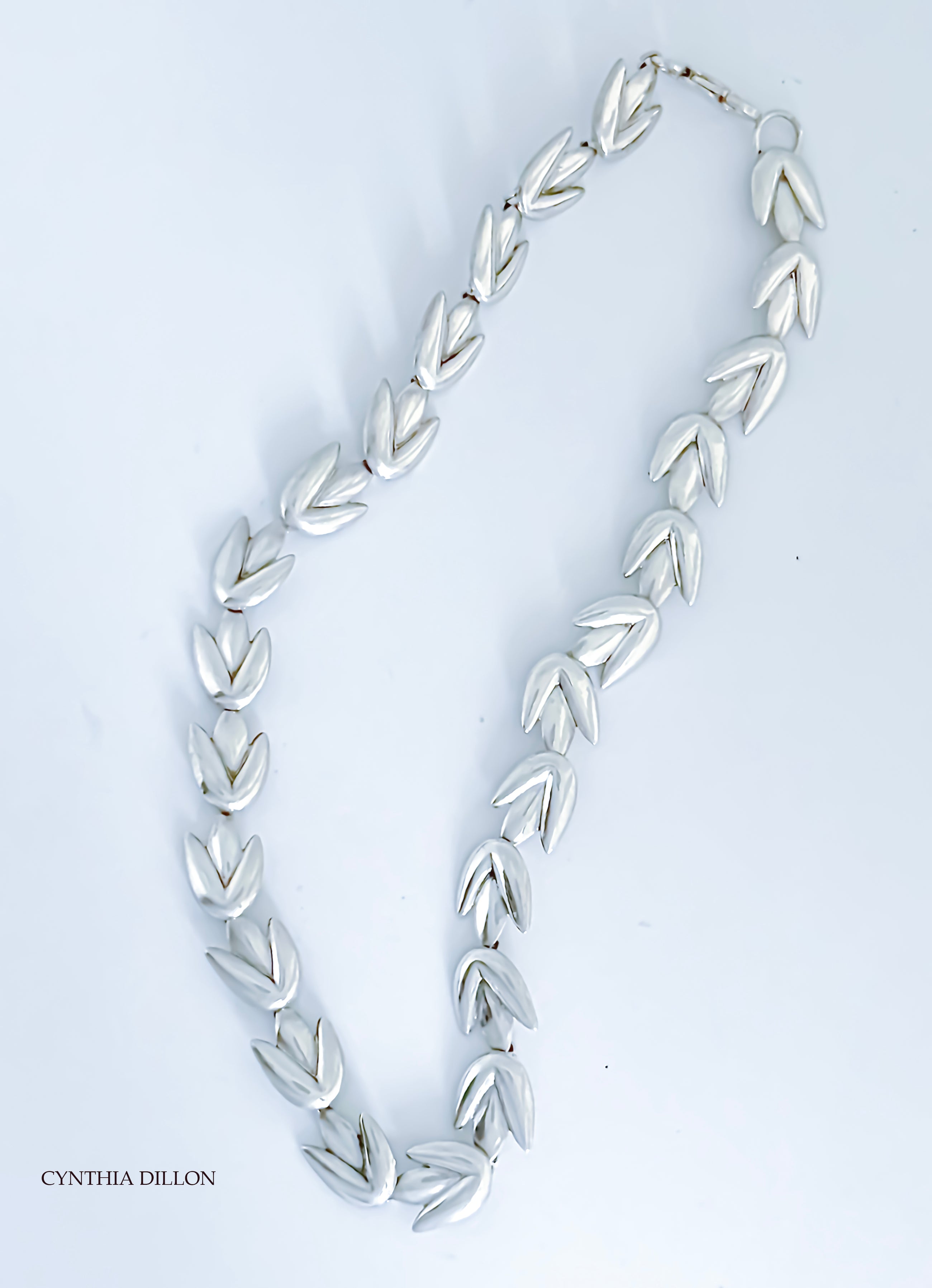Necklace ~ Sculpted "Tulips" in Sterling Silver