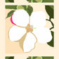Shawl- Silk - Flower 5 Petals - Pink