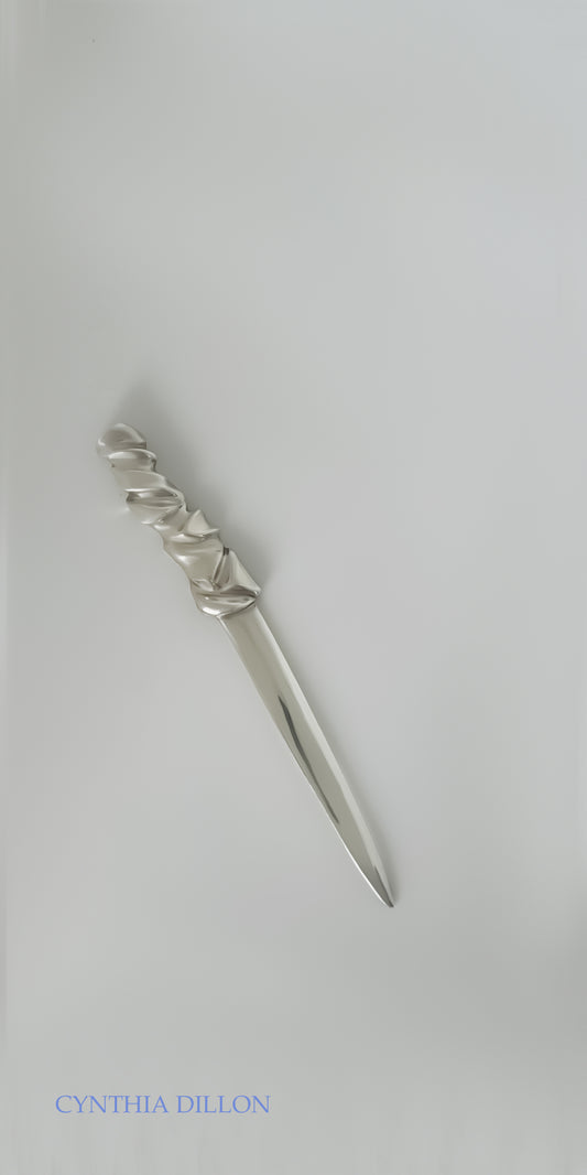 Objects ~ Sculpted "Rocks" Letter Opener in Sterling Silver