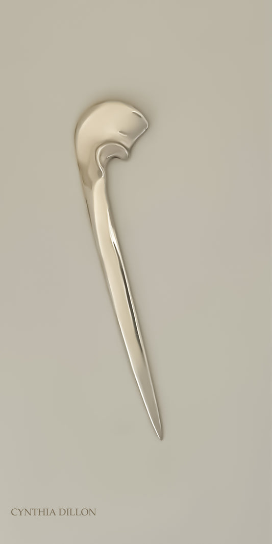 Object ~ Sculpted "Shell" Letter Opener in Sterling Silver