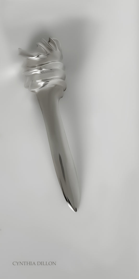 Objects ~ Sculpted "Torch" Letter Opener in Sterling Silver