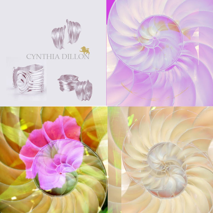 Treasures of the Sea...Shell Bracelet, Earrings and Ring in Sterling Silver 