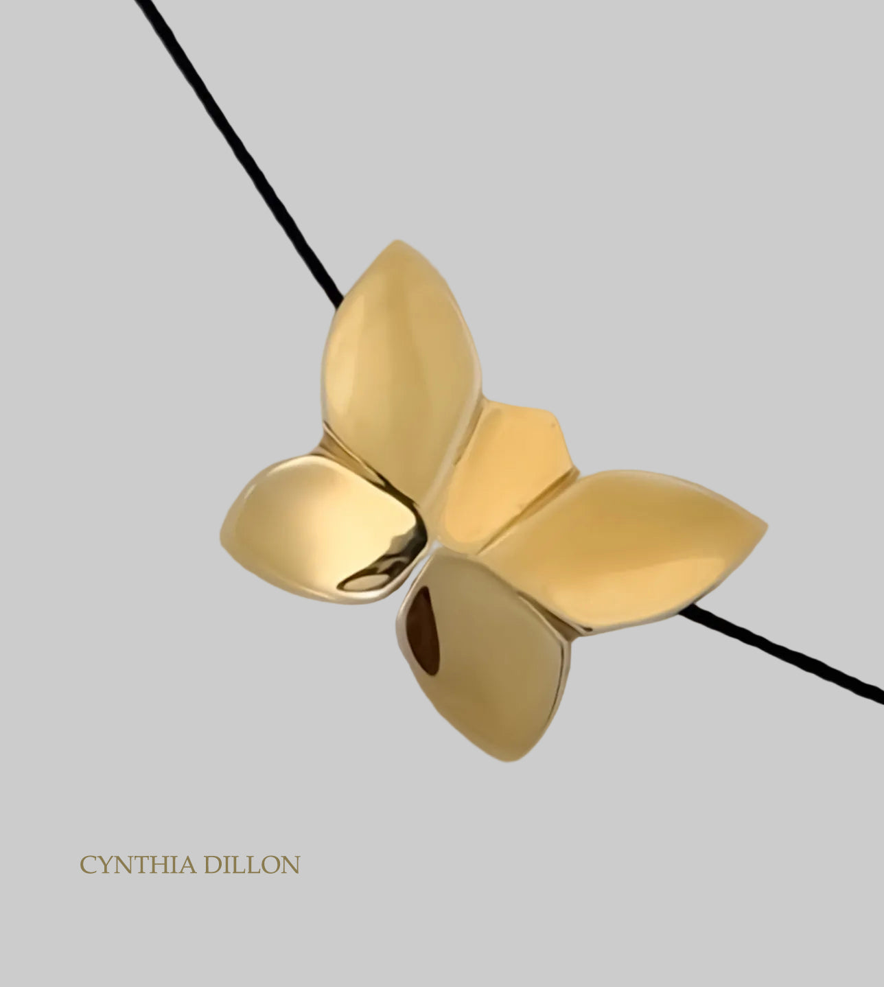 Pendant~ Sculpted Butterfly Pendant in 18KT Gold Vermeil (Size 5)