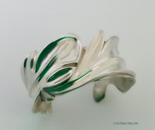 Bracelet - Sculpted "Leaves" in Sterling Silver.