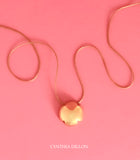 Pendant - Sculpted Round "Cross" (Croce) (Lge.) in S/S w. 16" Chain