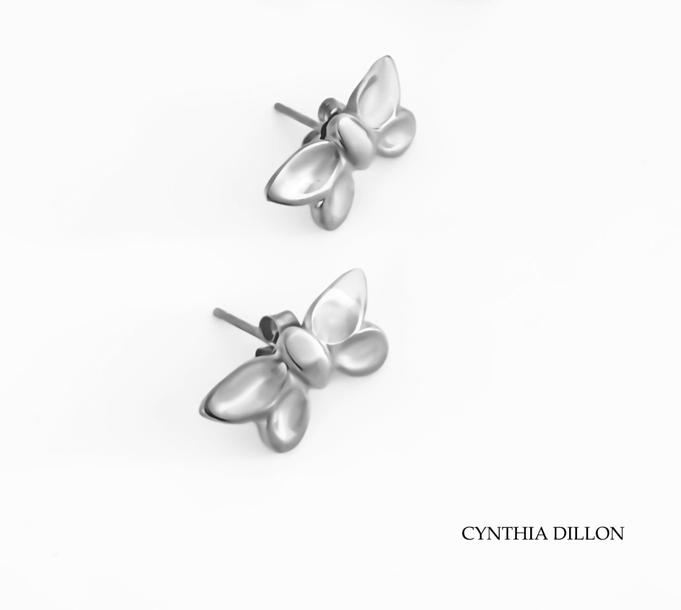 Earrings ~ Sculpted "Bees" in Sterling Silver