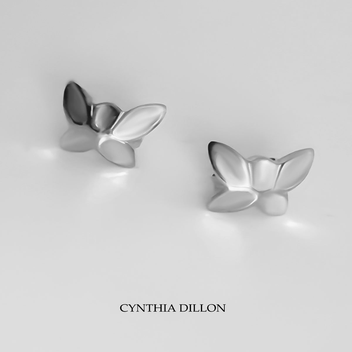 Earrings ~ Sculpted "Butterfly" Studs in Sterling Silver