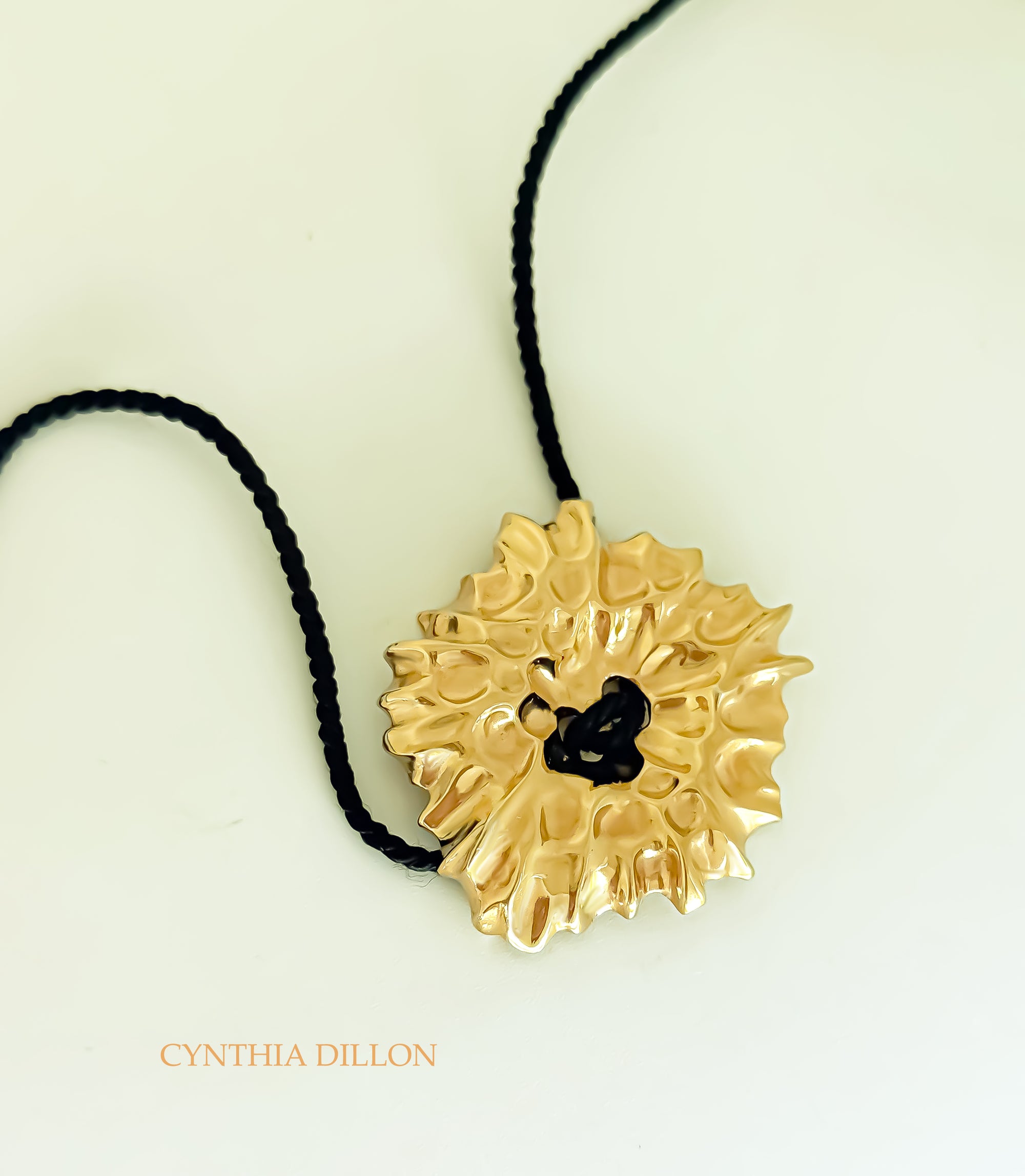 Pendant - Sculpted "Dahlia"   in Sterling Silver