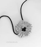 Pendant - Sculpted "Dahlia"   in Sterling Silver