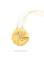 Pendant - Sculpted  "Flower" in S/S on a16"  Cord