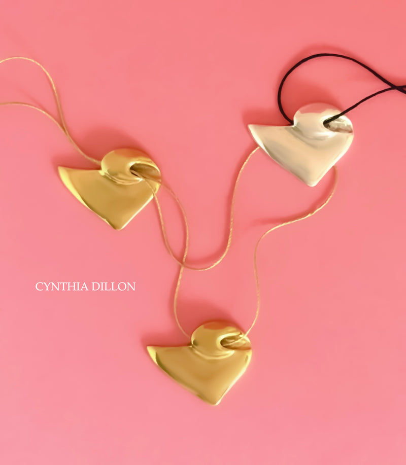 Pendant - Sculpted "Granada's Heart" in S/S  w. 16" Chain.