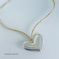 Pendant -Large  "Heart" in Sterling Silver with Cord