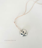 Pendant ~ Sculpted  "Turtle" in Sterling Silver with Silk Cord (small)