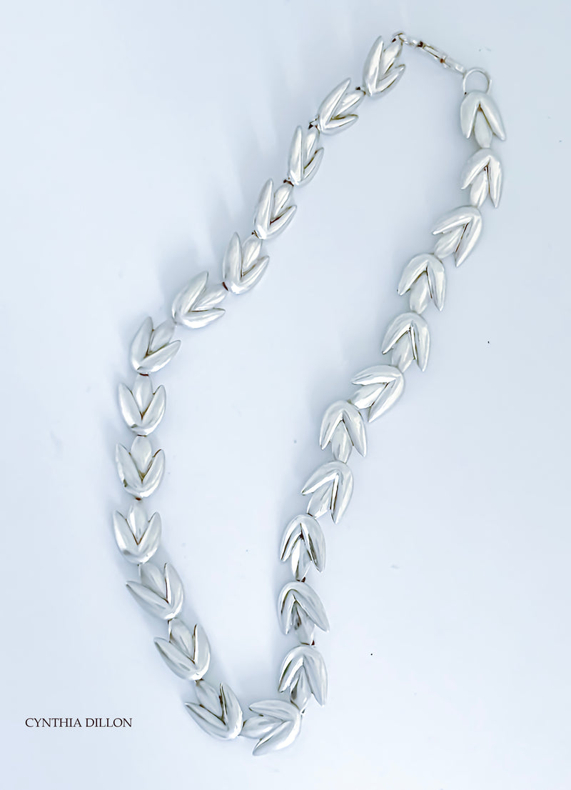 Necklace ~ Sculpted "Tulips" in Sterling Silver