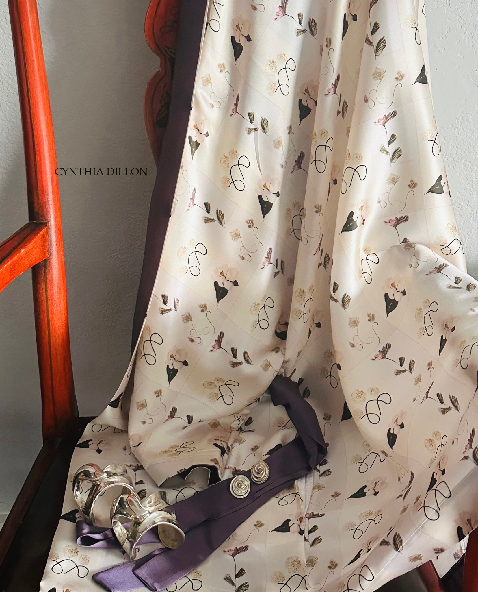 Kimono ~ Imginary Flowers...in the Wild ... Kimono in 100% Silk