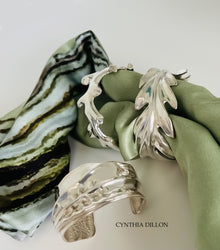 Bracelet - Sculpted "Leaf" in Sterling Silver.