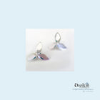 Earrings ~ Sculpted "Three Petals Flower" in Sterling Silver - DiolunDesigns