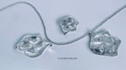 Pendant -  Sculpted "Adriana's Flower" with 16" Chain in Sterling Silver (LGE)