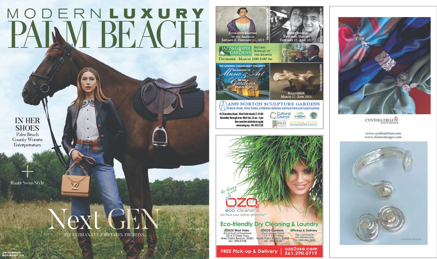 Bracelet - Sculpted "Swirls" in Sterling Silver w. Diamond Accents