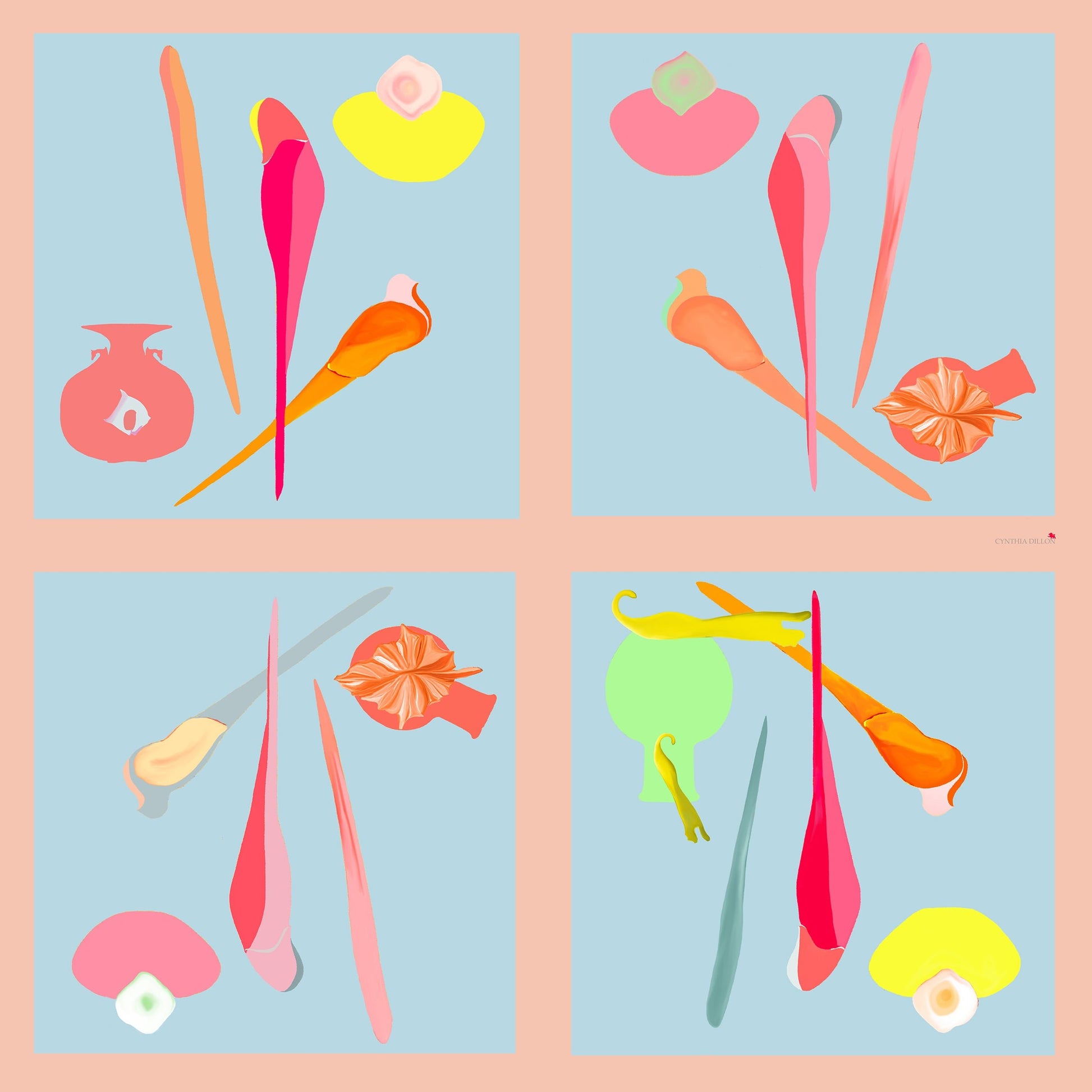 Shawl - "Tutti Frutti" in Silk - DiolunDesigns