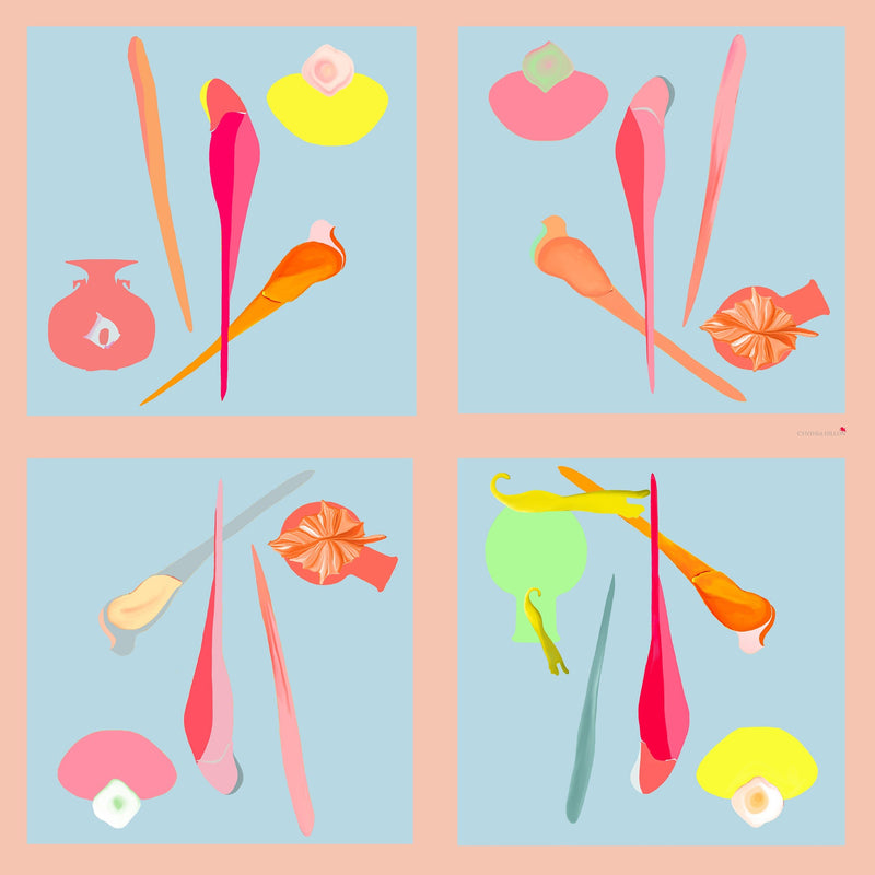 Shawl - "Tutti Frutti" in Silk - DiolunDesigns