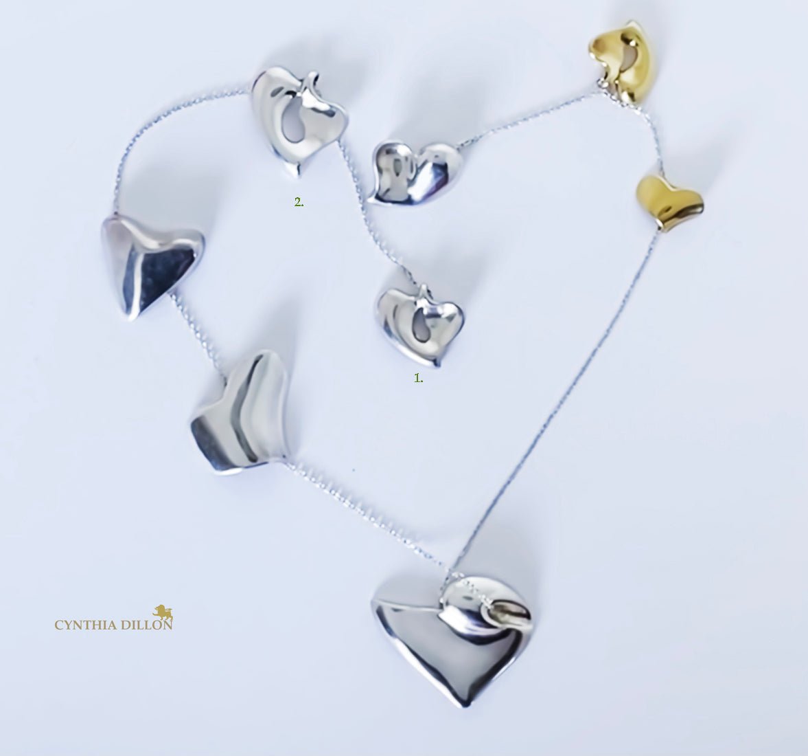Pendant - Sculpted "Closed Heart w. Tear" in S/S w. 16" Chain. (Sm)