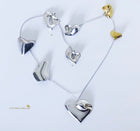 Pendant - Sculpted "Granada's Heart" in S/S  w. 16" Chain.