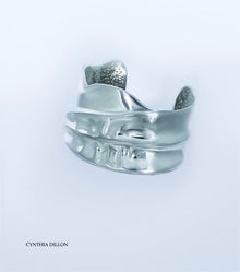 Bracelet - Sculpted "Leaf" in Sterling Silver.