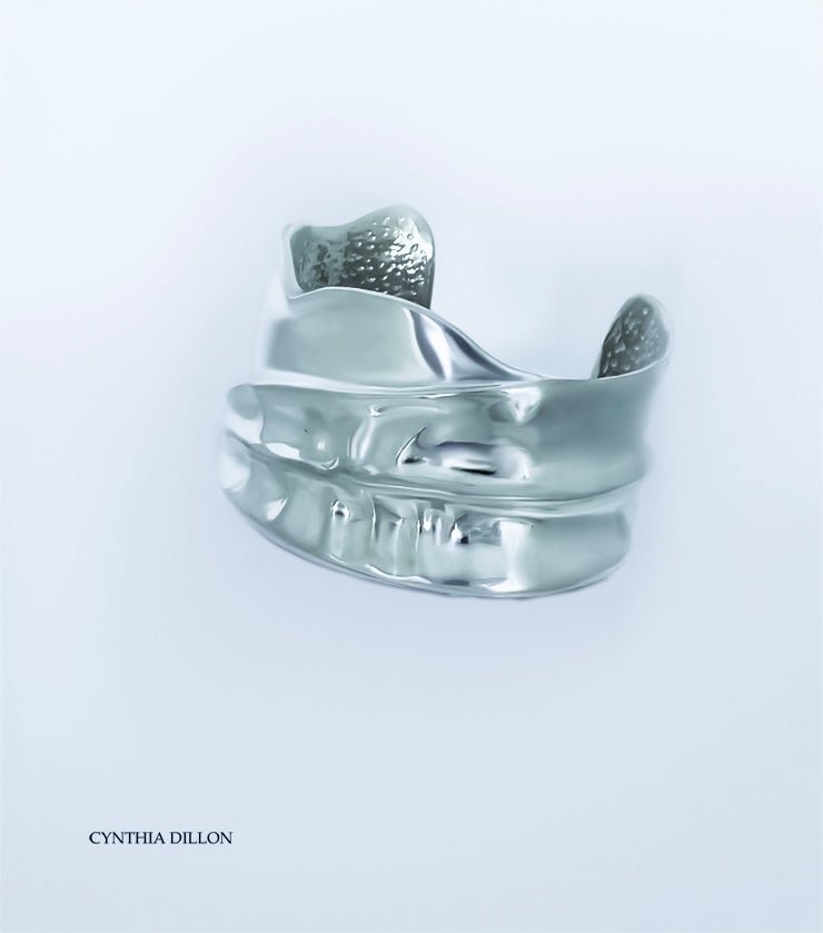 Bracelet - Sculpted "Leaf" in Sterling Silver.