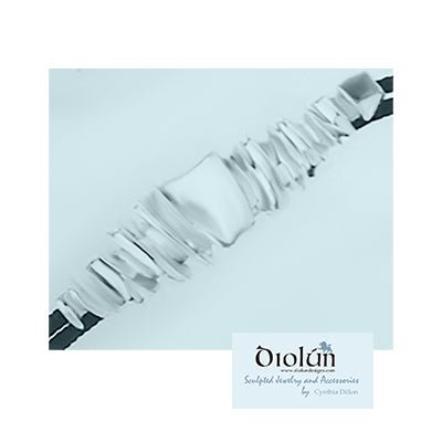 Buckles - Sculpted  "K3" in Sterling Silver - DiolunDesigns