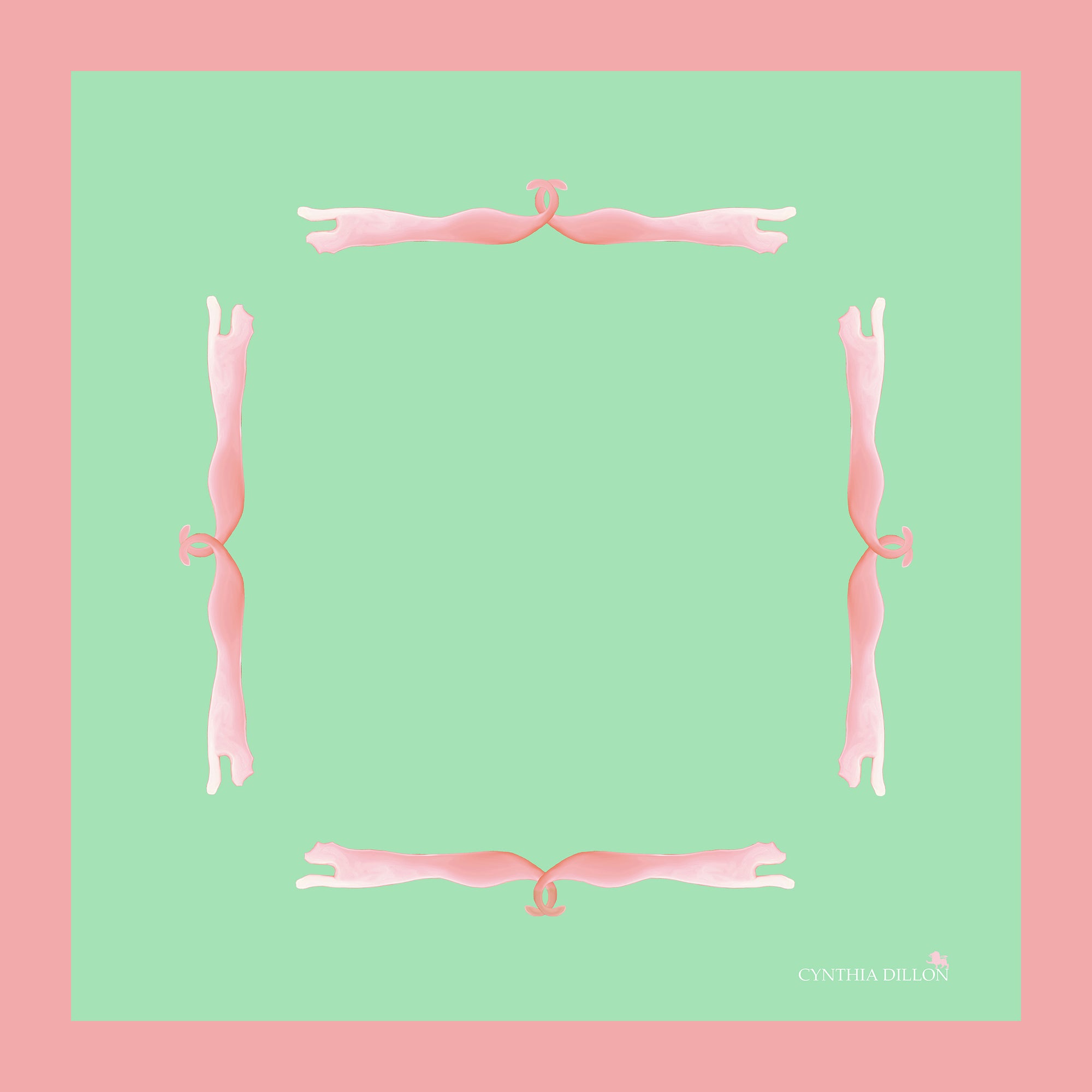 Shawl - "Pink Panther"  in Silk - DiolunDesigns