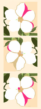 Shawl- Silk - Flower 5 Petals - Pink