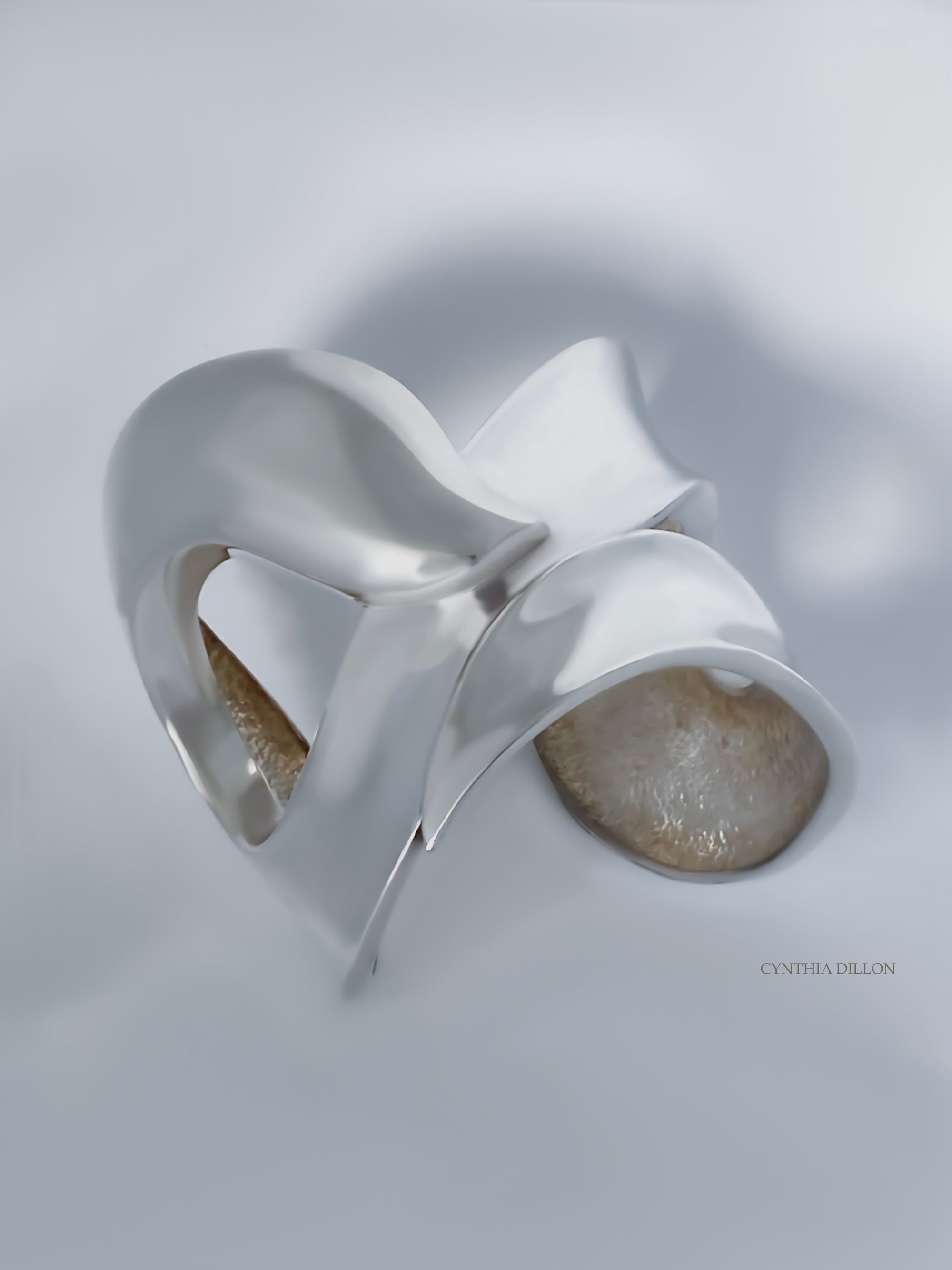 Bracelet - Sculpted "Swan"  in Sterling Silver.