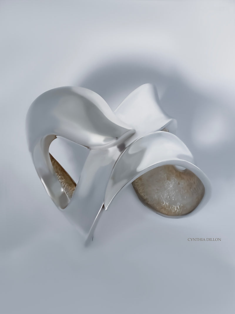 Bracelet - Sculpted "Swan"  in Sterling Silver.