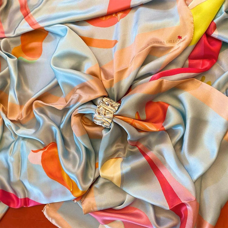 Shawl - "Tutti Frutti" in Silk - DiolunDesigns