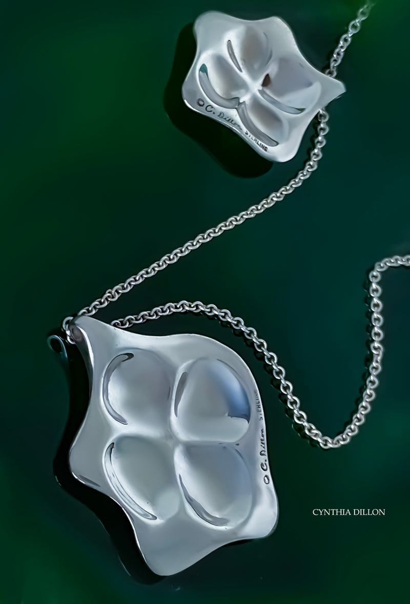 Pendant -  Sculpted "Adriana's Flower" with 16" Chain in Sterling Silver (LGE)