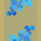 Shawl - Silk - Blue Orchids on Gold