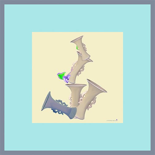 Earrings ~  Sculpted "Robins" in Sterling Silver (Small)