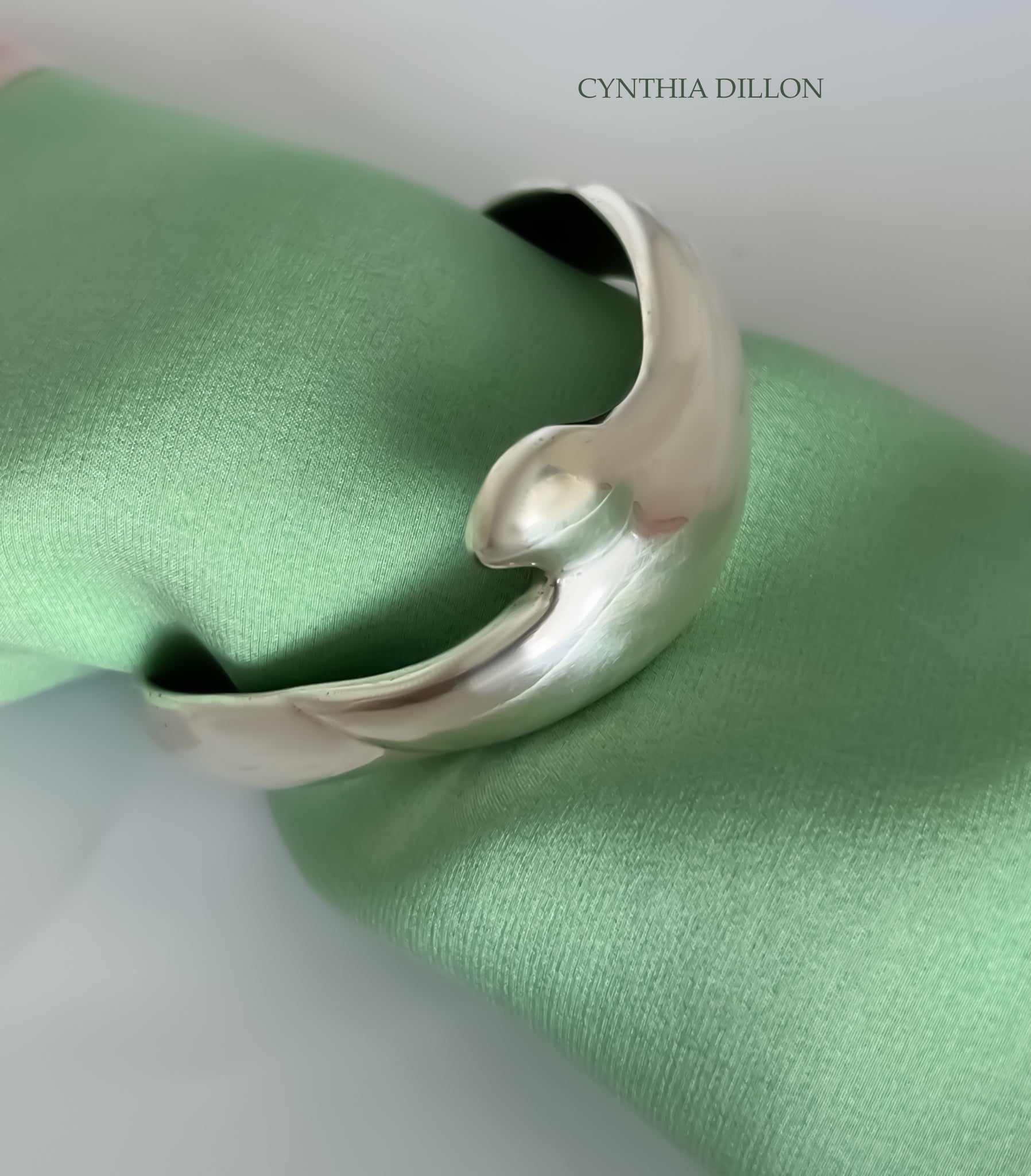 Bracelet - Sculpted "Eagle" ( Small ) in Sterling Silver  (Two  pieces in photo).