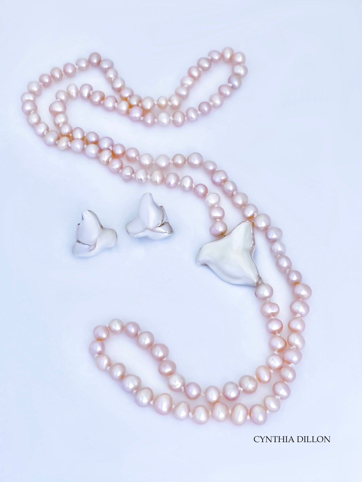 Earrings ~ Sculpted "Robins" in Sterling Silver (Small)