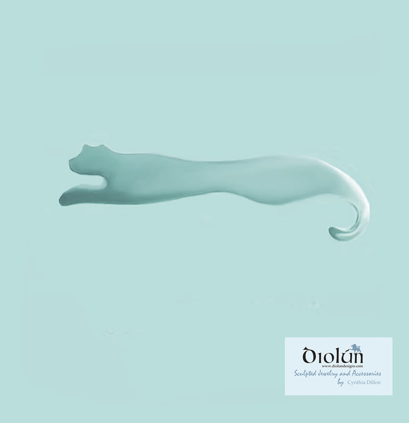 Brooches ~ Sculpted "Panther" in Sterling Silver - DiolunDesigns