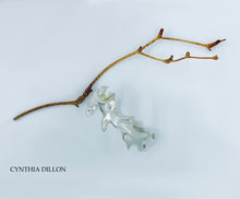 Bracelet - Sculpted "Twig" w. Diamonds in Sterling Silver