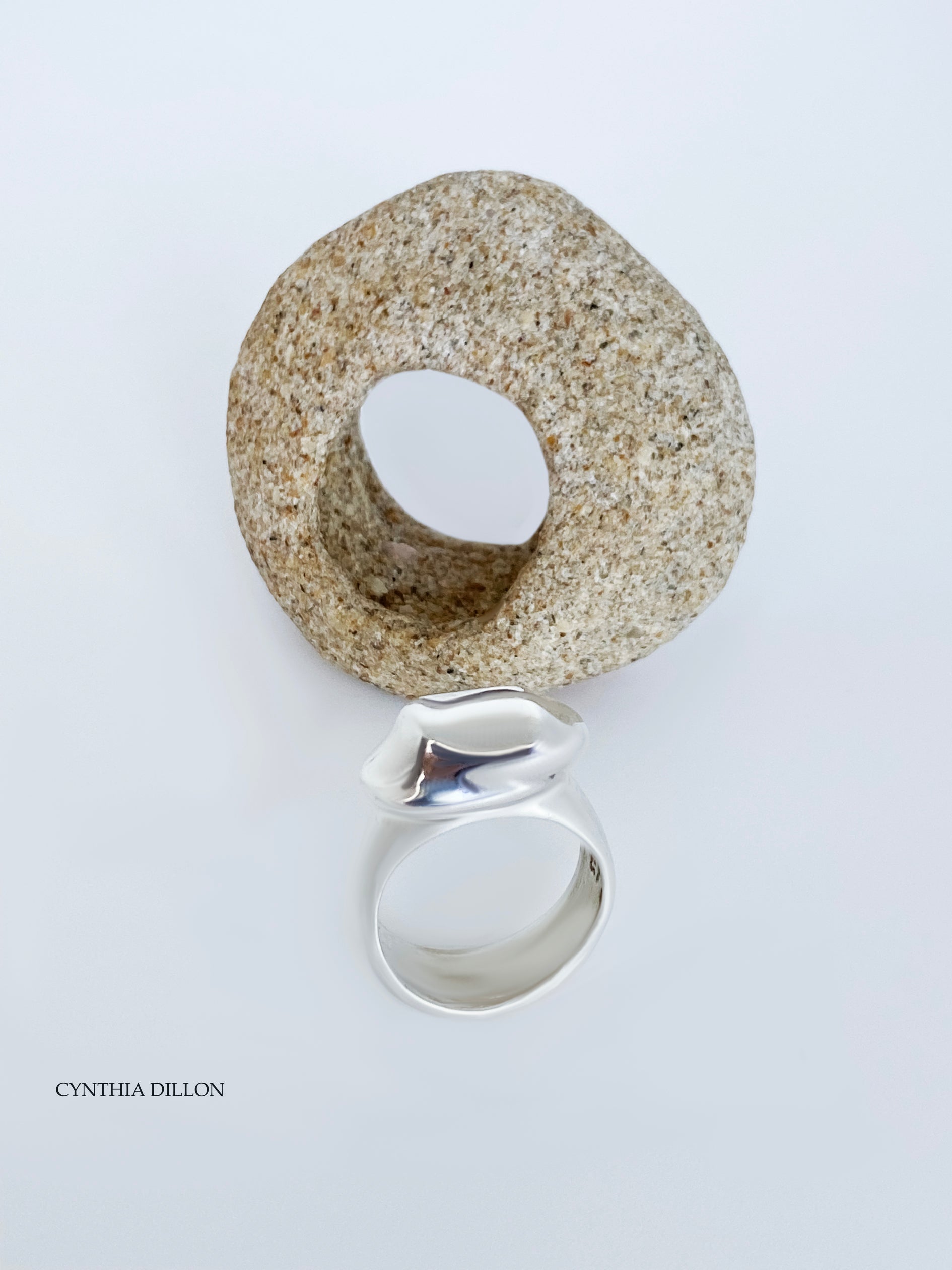 Rings ~ Sculpted "Baroque" Ring in Sterling Silver
