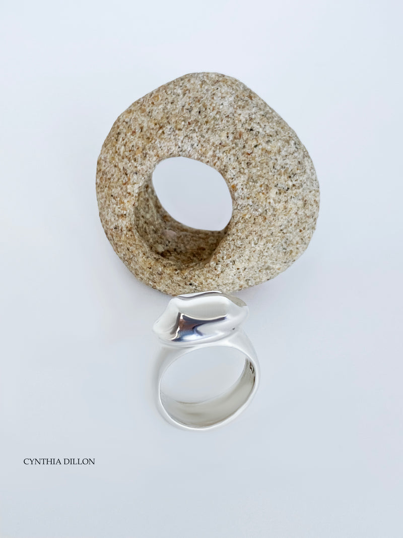 Rings ~ Sculpted "Baroque" Ring in Sterling Silver