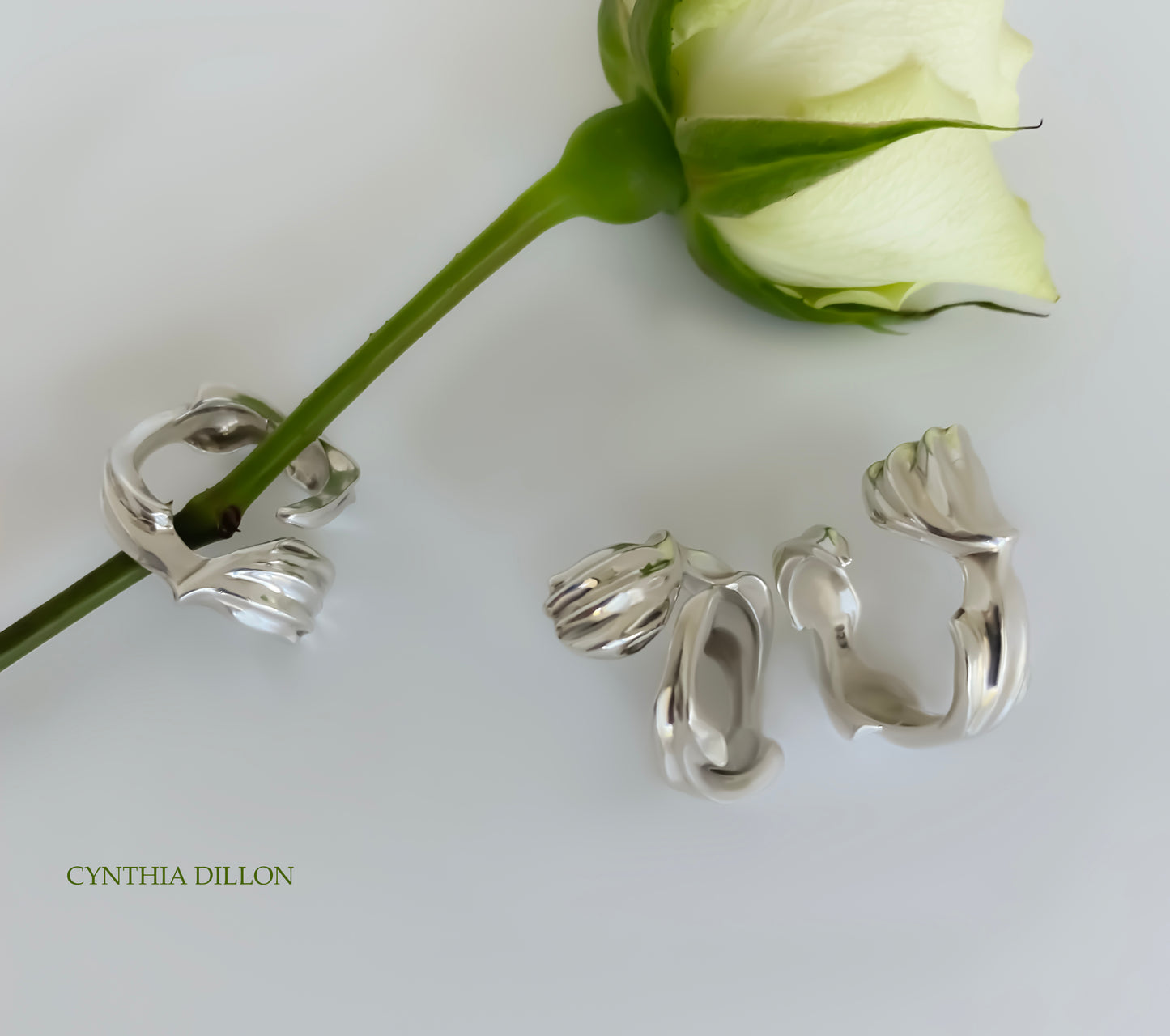 Rings ~ Sculpted "Rosebud" in Sterling Silver