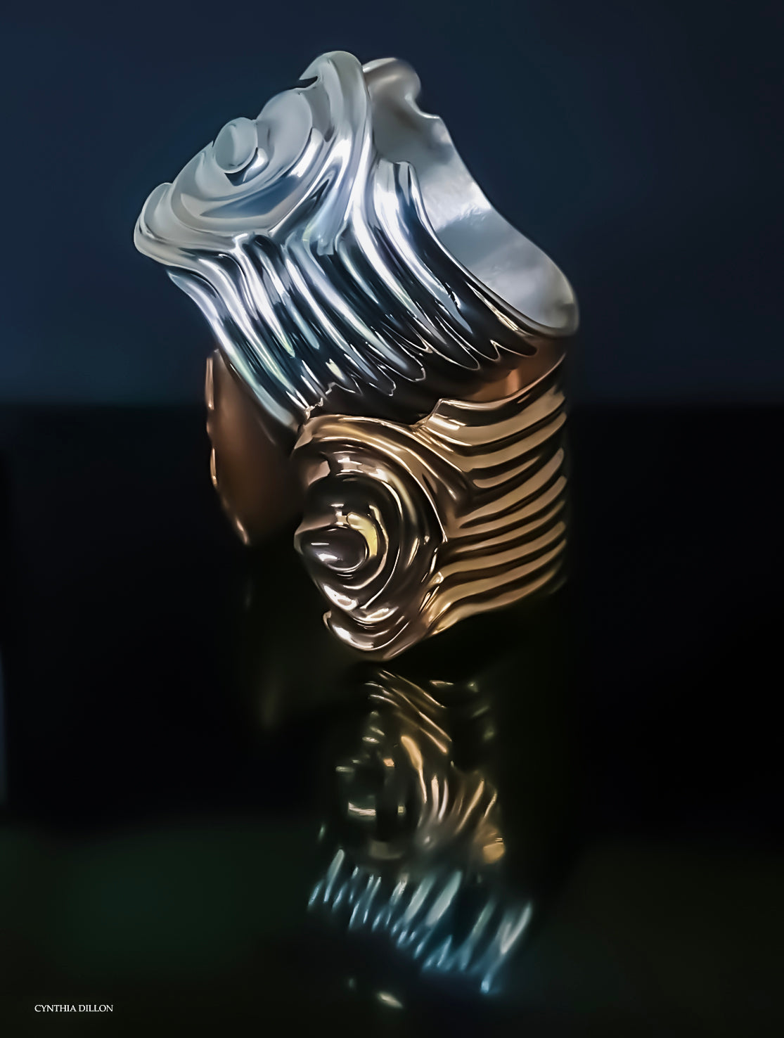 Bracelet - Sculpted "Shell" in Sterling Silver.