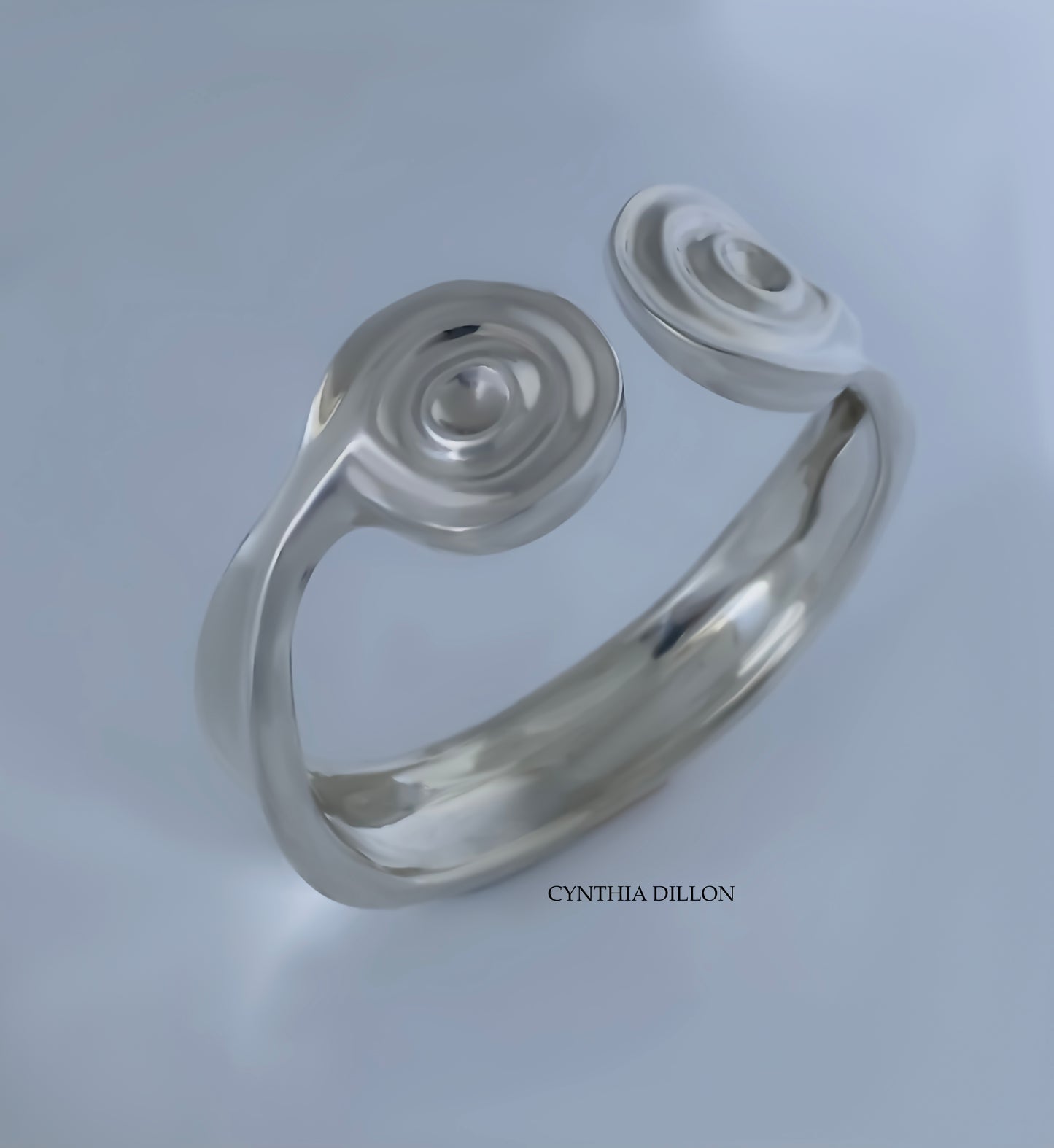 Bracelet - Sculpted "Swirls" in Sterling Silver (Plain)