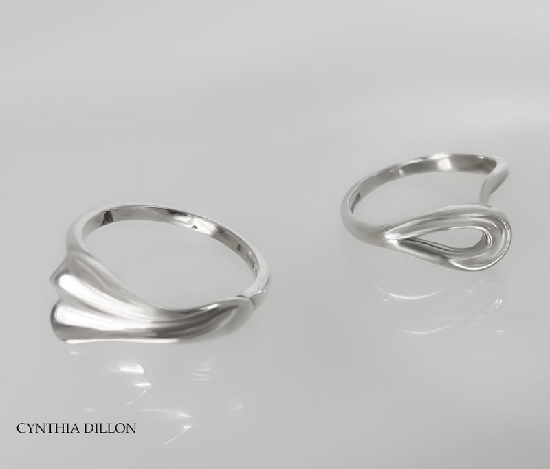 Rings ~  Sculpted "Flower" in Sterling Silver